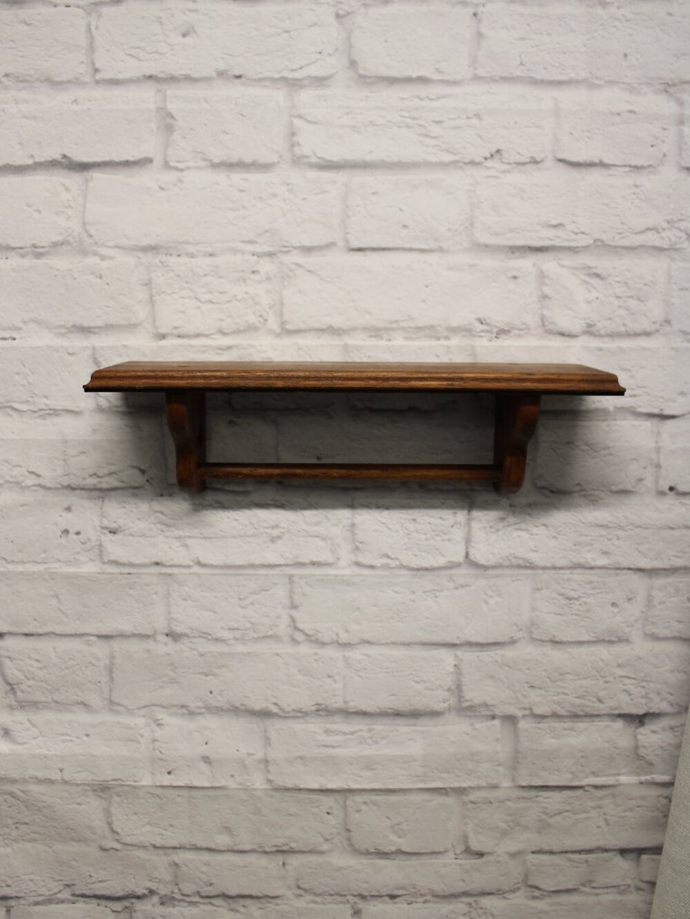 Vintage Handmade Wooden Towel Rack 18 Inch Shelf Rustic Farmhouse Cottagecore